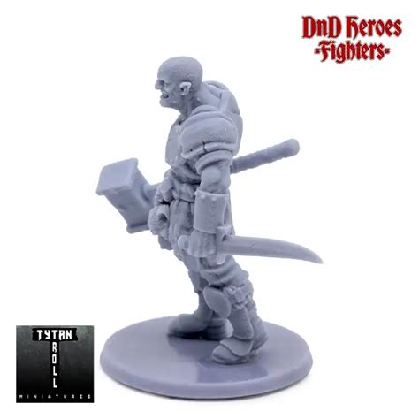 Male Goliath Fighter Dnd Heroes 3d Print Resin Simtasia