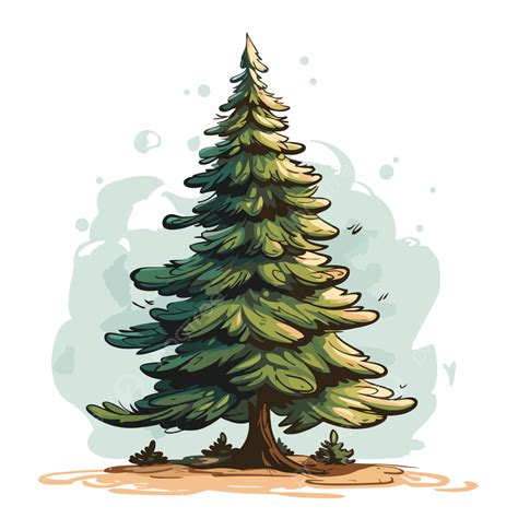 Christmas Pine Tree Clipart Illustration Of A Pine Tree With Foam On