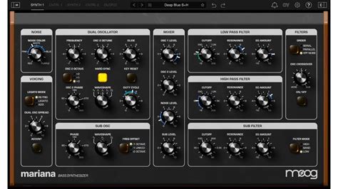 Moog takes a deep dive into the world of bass sounds with the new Mariana soft synth, and the ...