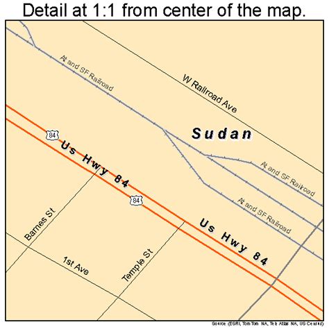 Sudan Texas Street Map 4870772