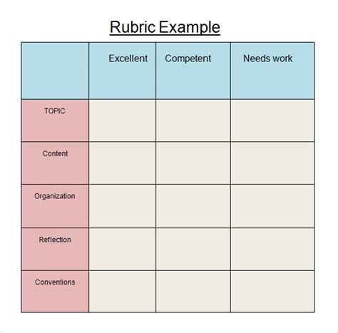 Simple Rubric Sample