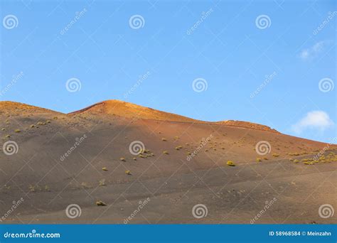 Famous Volcanos of Timanfaya National Park Stock Photo - Image of landscape, geology: 58968584