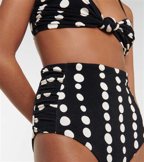 Polka Dot Bikini Bottoms In Black Johanna Ortiz Mytheresa