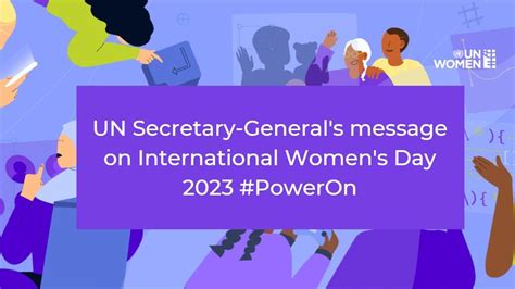 Un Secretary General S Message For International Women S Day Youtube