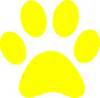 Yellow Paw Print Clip Art at Clker.com - vector clip art online ...