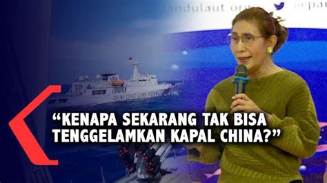 Susi Geram Kenapa Sekarang Tak Bisa Tenggelamkan Kapal China