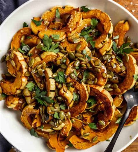 Roasted Delicata Squash With Maple Browned Butter Sauce