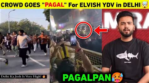 Omg Crowd Goes Crazy For Elvish Yadav Elvish Yadav Meet Up For Mtv