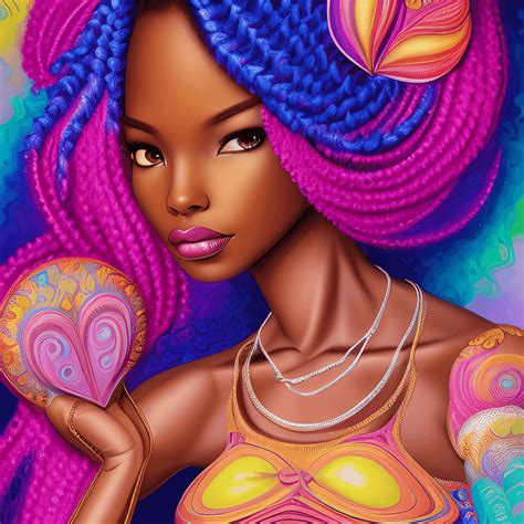 Intricately Rendered Dark Brown Skin Goddess Barbie · Creative Fabrica