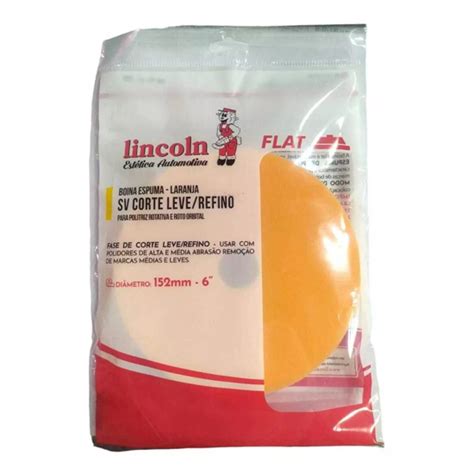 Boina FLAT De Espuma Laranja SV Corte Leve Refino Lincoln 6 Polegadas