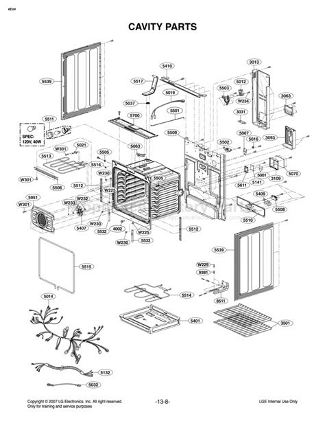 Parts For Lre3023st Lg Electric Ranges