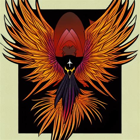 Gothic Phoenix Digital Graphic Creative Fabrica