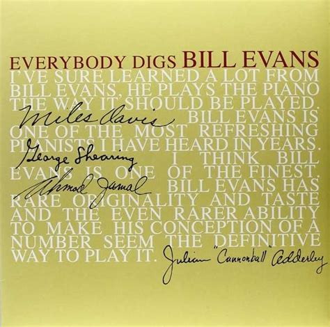 Bill Evans Piano Everybody Digs Bill Evans Remastered G Lp