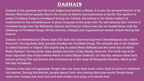 Essay On Dashain Words Essay On Dashain