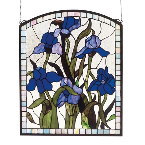 Meyda Tiffany Iris Stained Glass Window And Reviews Wayfair