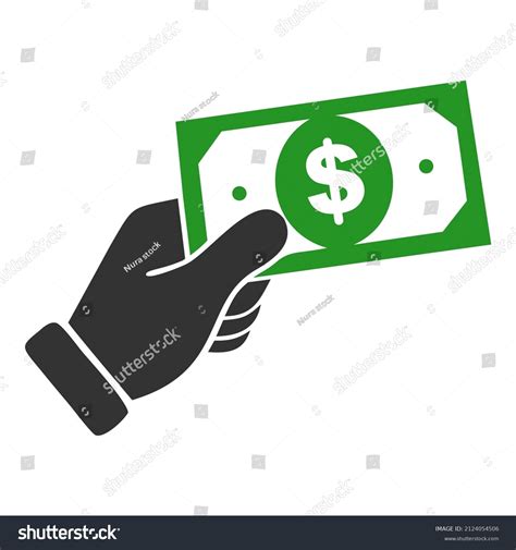 Hand Holding Money Illustration Vector Design Stock Vector (Royalty ...