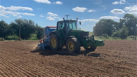 John Deere Au Semis De Colza Avec Un Lemken Solitair Youtube