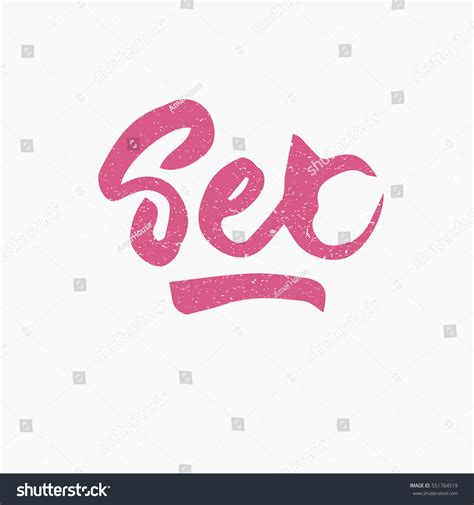 Sex Ink Hand Lettering Modern Brush Stock Vector Royalty Free