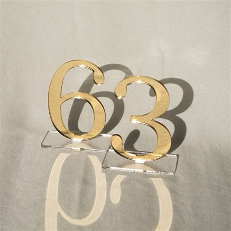 Gold Mirror Acrylic Table Numbers For Wedding Rose Gold Table Etsy