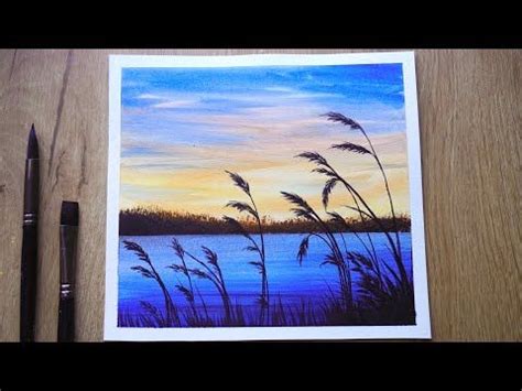 Easy Sunset Watercolor Painting Tutorial | Watercolor Painting for ...