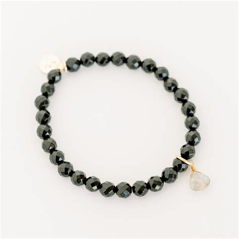 Royal Gemstone Beaded Bracelet Black Onyx Elliparr