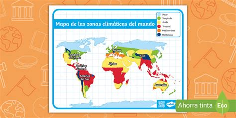 Mapa De Las Zonas Clim Ticas Del Mundo Twinkl