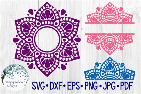 Mandala Bundle Monogram Mandala Half Mandala SVG 137853 SVGs