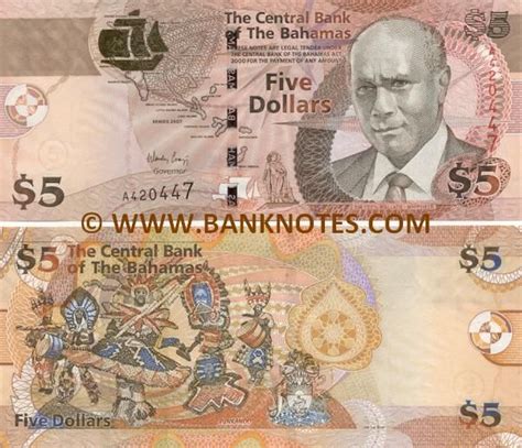 Bahamas Dollars Currency Design Dollar Banknote Dollar