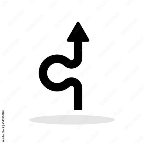 Detour Icon In Trendy Flat Style Bypass Symbol For Your Web Site