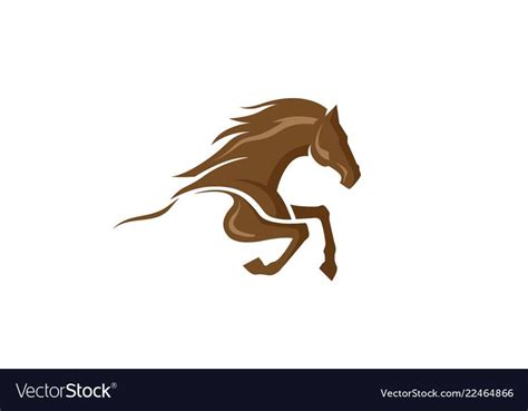 Creative abstract brown horse logo Royalty Free Vector Image | Horse ...