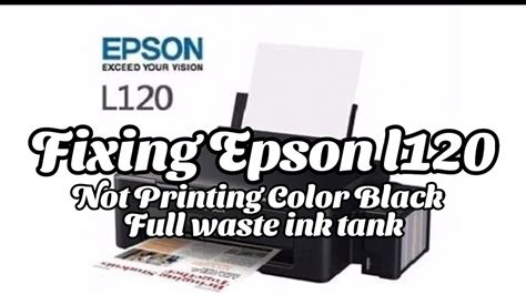 How To Fix Epson L Black Not Printing Youtube