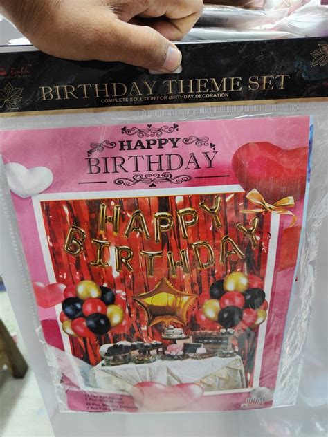 Balloon Mix Combo Foil Set Packaging Type Happy Birthday Size