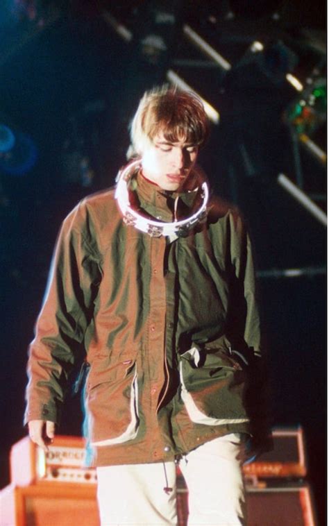 Liam Gallagher In His Signature Parka Coat At Glastonbury In 1995