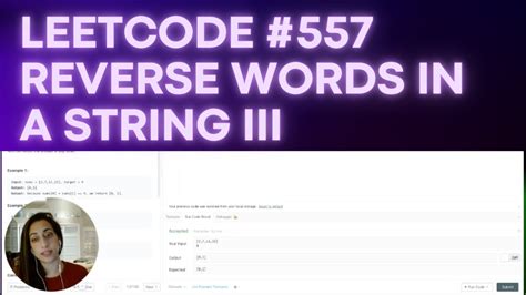 Reverse Words In A String Iii Problem Leetcode Python Youtube