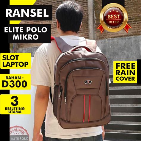 Jual Tas Ransel Elite Polo Mikro Coklat Backpack Elegant Dinas Kantor