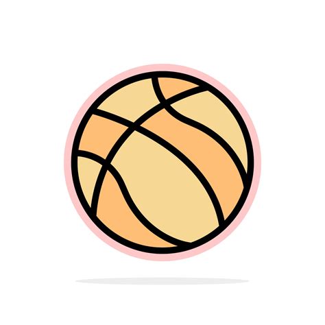 Ball Basketball Nba Sport Abstract Circle Background Flat color Icon ...