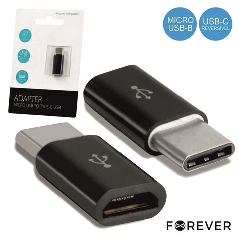 Adpusb Microbc Ficha Adaptadora Usb C Macho Micro Usb B Fêmea Viptrónica