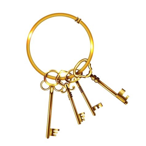 Premium Photo Golden Key Isolated On A White Background 3d Illustration