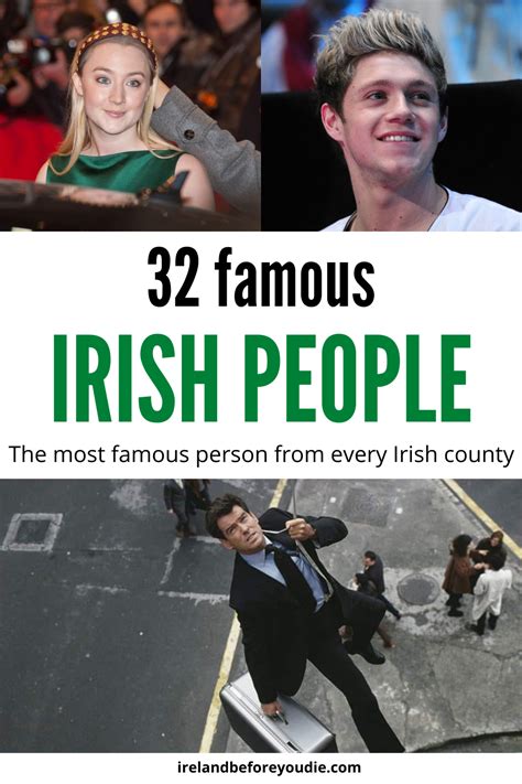 Whos Your Countys Claim To Fame Here Are 32 Famous Irish People One