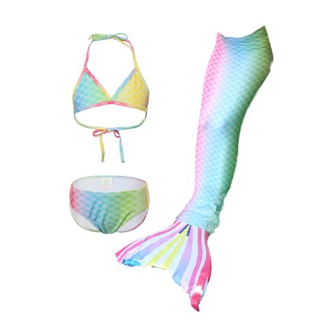 Buy Girls Bikini Set With Mermaid Tail Pcs Swimsuit Bathing Suits