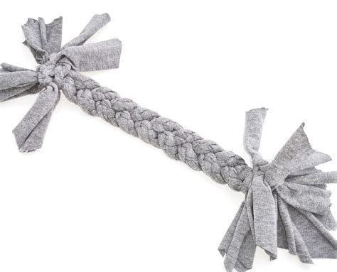 Stretchy Braided Dog Toy - Large - Grey- Natural Dog Toy - by Jack's