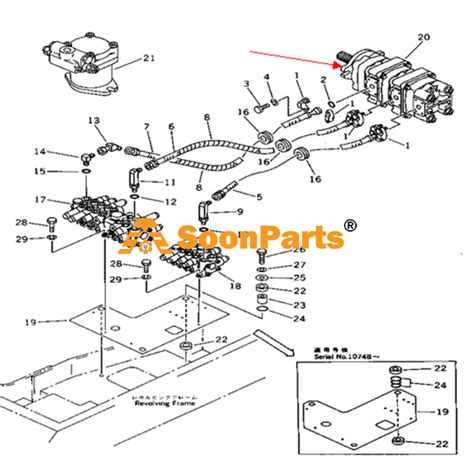 Pompa Idraulica 705 41 08040 7054108040 Per Escavatore Komatsu PC40 6