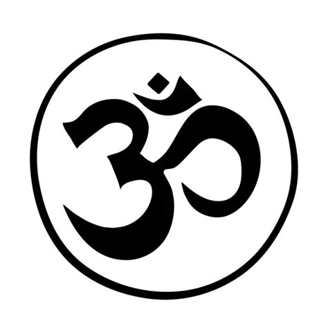 Hinduism Religion Golden Symbol Om On Black Background Doodle — Stock