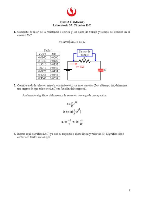 Reporte De Laboratorio De F Sica Ii F Sica Ii Ma Laboratorio