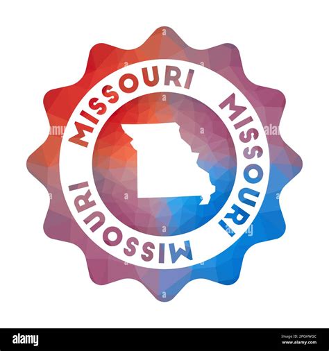 missouri  poly logo colorful gradient travel logo    state
