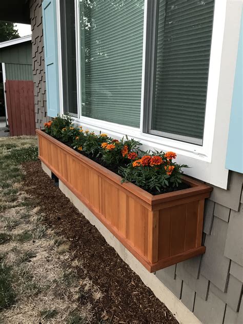 Window Planter Box Made Out Of Western Red Cedar Window Planter Boxes Window Planters