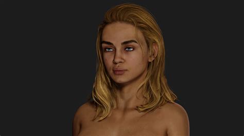 Artstation Rigged Game Ready Female Base Mesh Game Assets