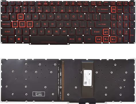 Hb Plus Backlit Laptop Keyboard Compatible With Acer Predator Helios 300 Nitro 5 And Nitro 7