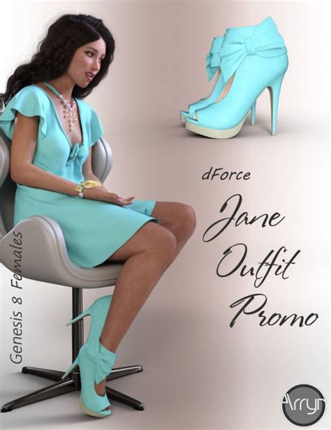 Dforce Jane Outfit For Genesis Female S D Models For Daz Studio