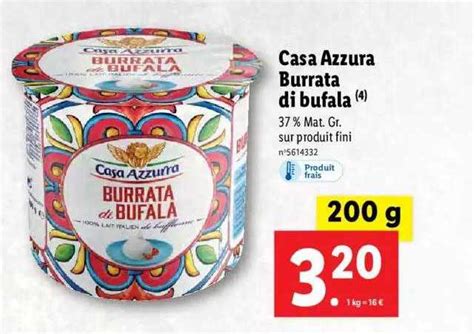 Promo Casa Azzura Burrata Di Bufala Chez Lidl ICatalogue Fr